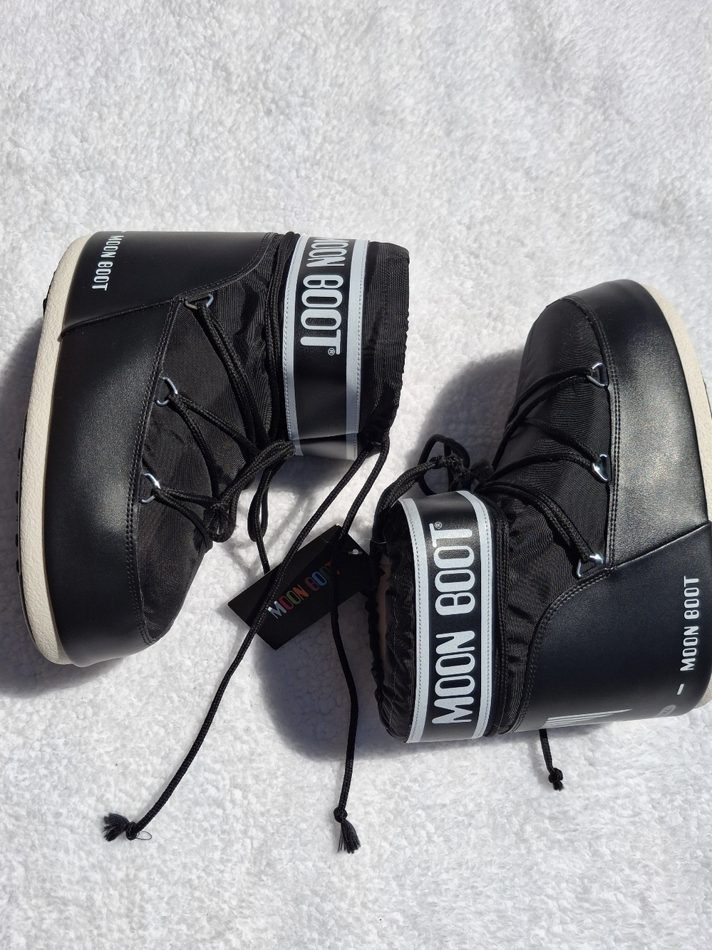 Moon Boot Black and White Winter Boots